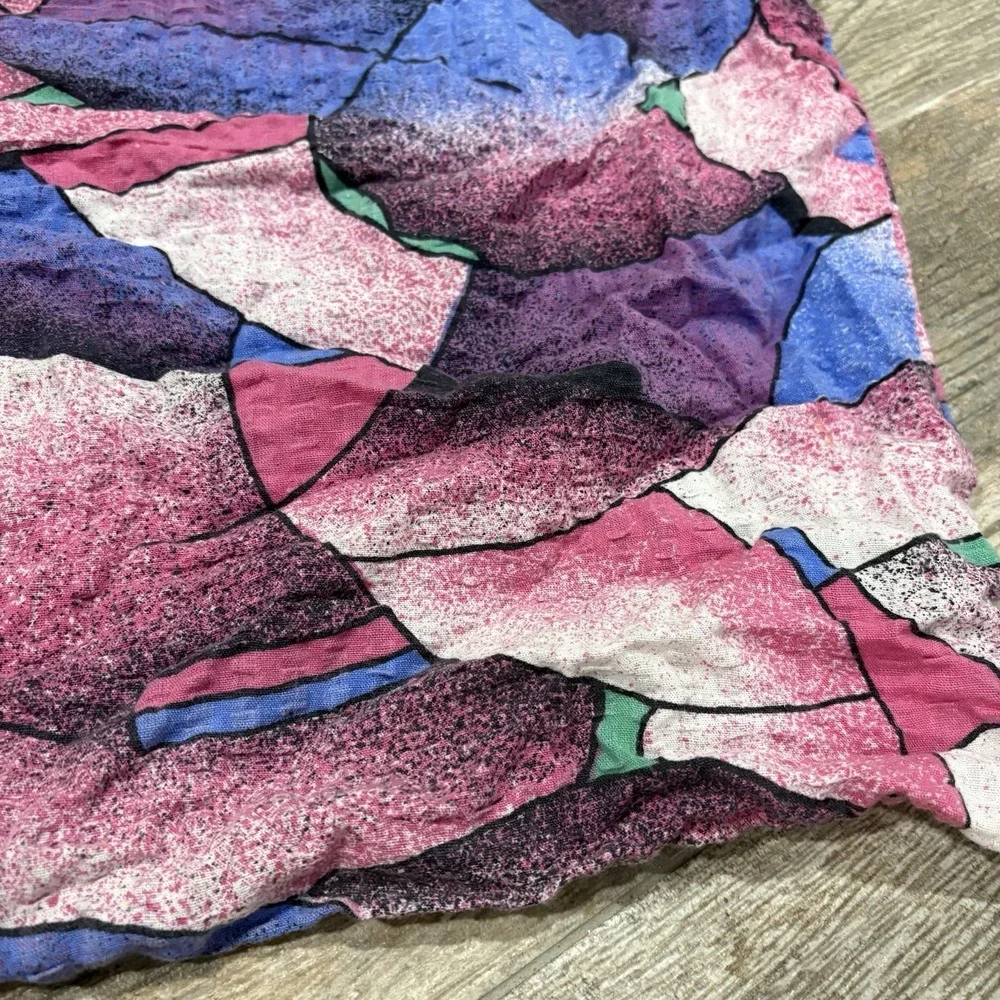 Vintage 80s 90s Standard Size Pillow Case Geometric Splash Colorful 19x25
